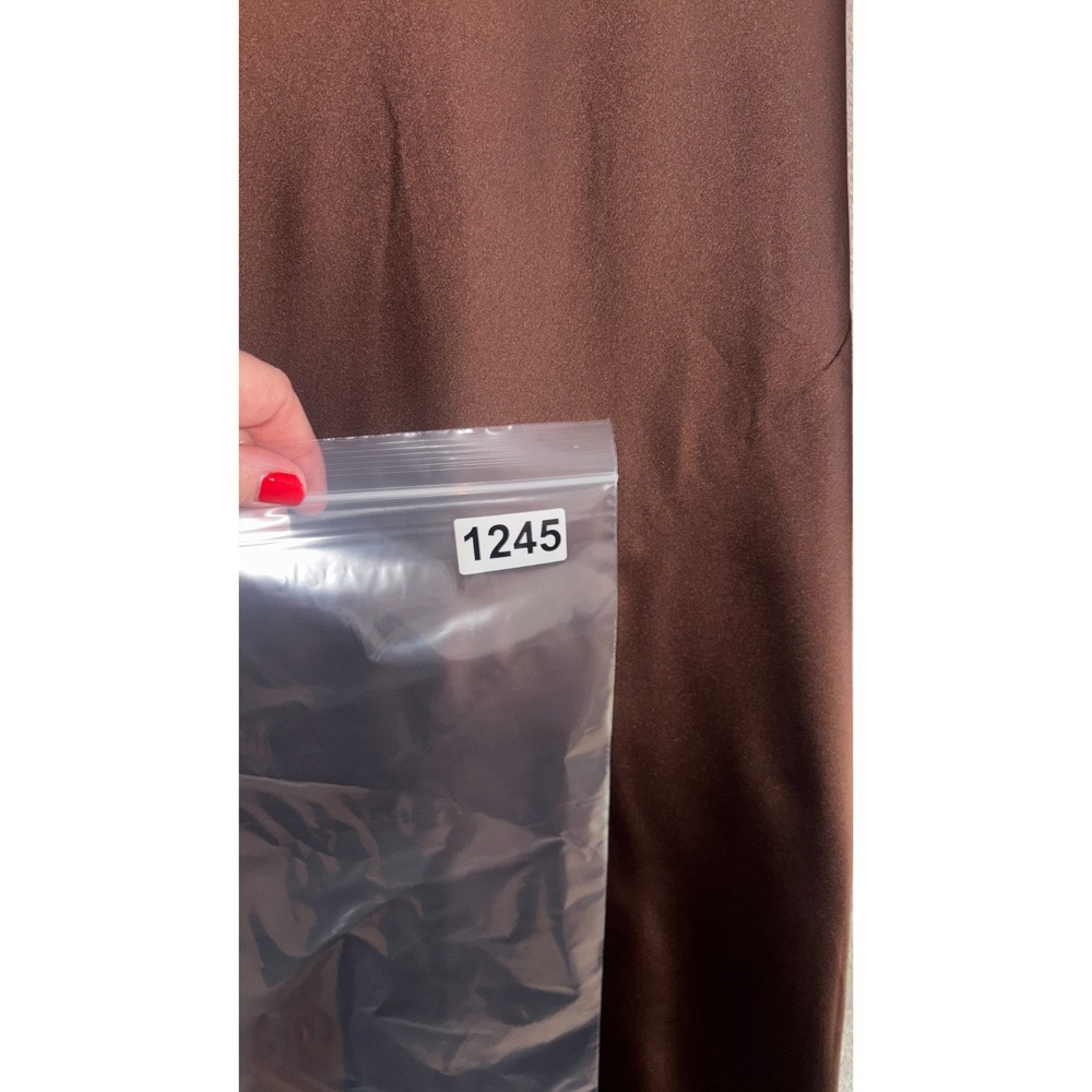 Show Me Your Mumu Taylor Tube Maxi Dress Womens Large Chocolate Luxe Satin Lined - Picture 10 of 12